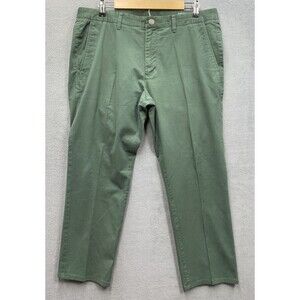 Bonobos 2.0 Chino Pants Mens Slim Fit Flat Front Career Green Size 36X30